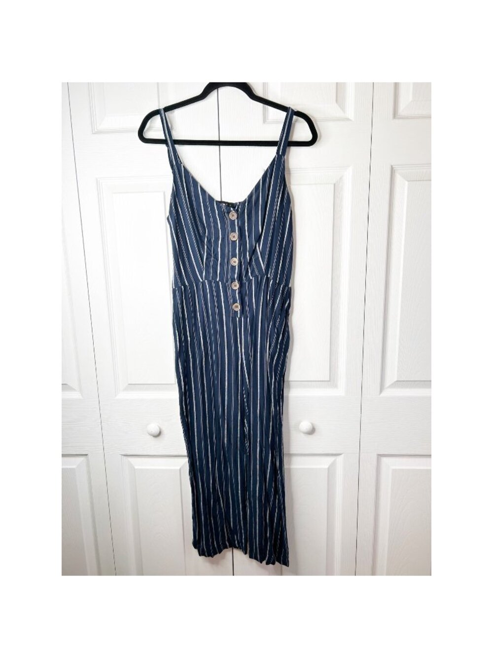 Sanctuary Sedona Navy Blue Striped Sleeveless Jumpsuit Women's Size Small S